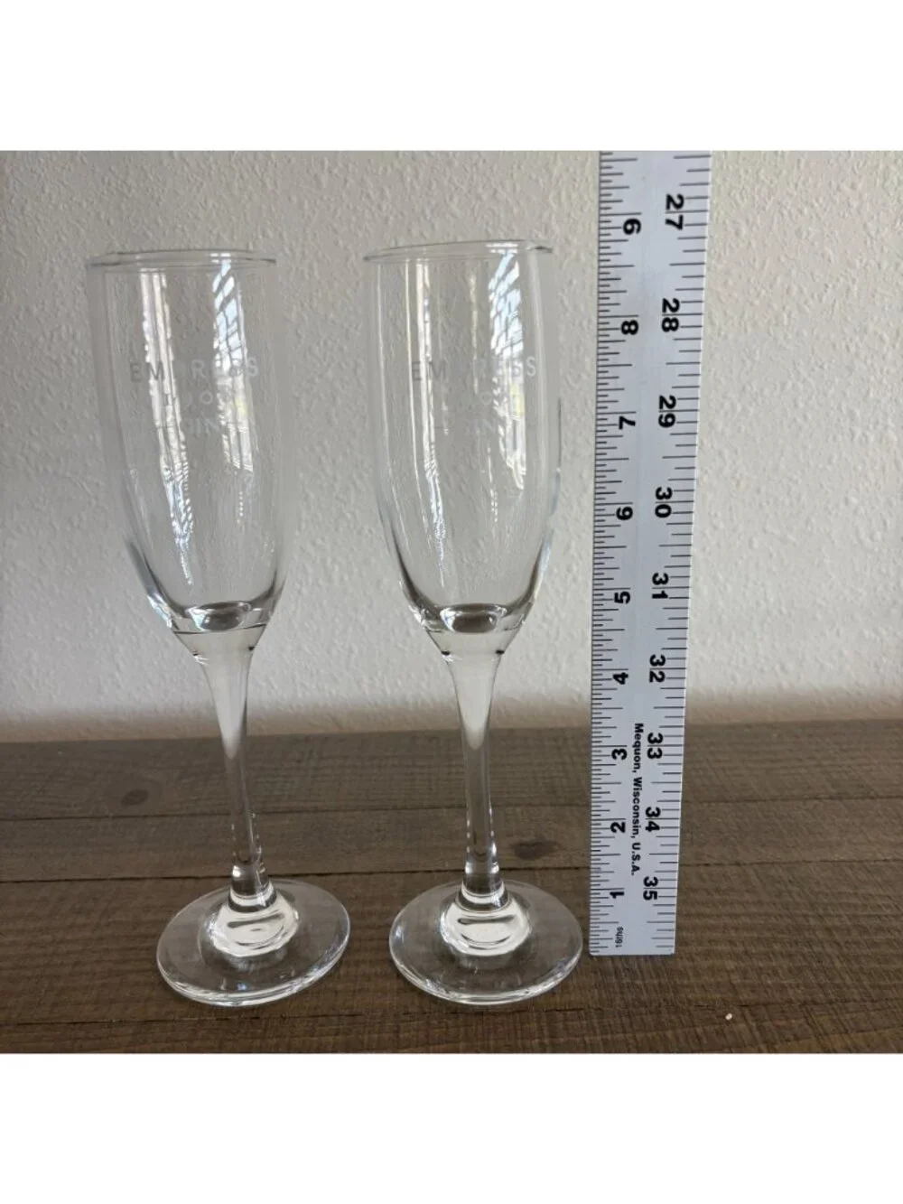 Empress 1908 Gin Champagne Flute Glass Set of 2 Glasses Promotional‎